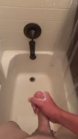 Cumshot Quickie Shower gif