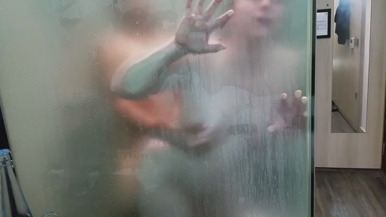 Bending Over Doggystyle Shower Tits gif