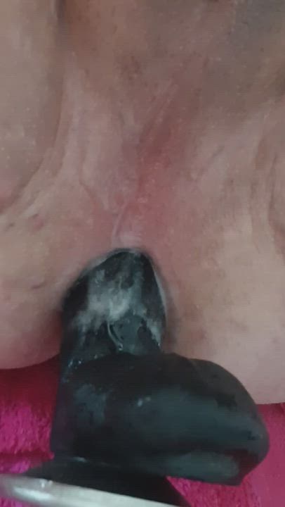 Amateur Anal Chastity Dildo Fucking Machine gif