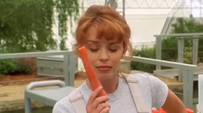 Kylie Minogue and a carrot! Bio-Dome. 1996