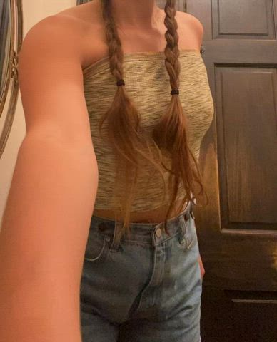 amateur cute homemade natural tits puffy tits tiny-tits gif
