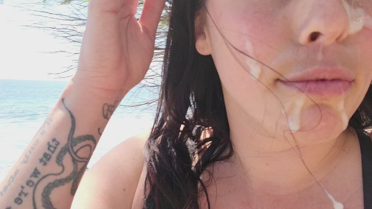 Don't mind me, just showing off this huge facial on the beach