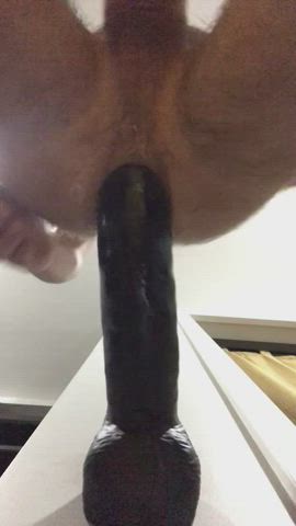 hairy huge dildo solo gif