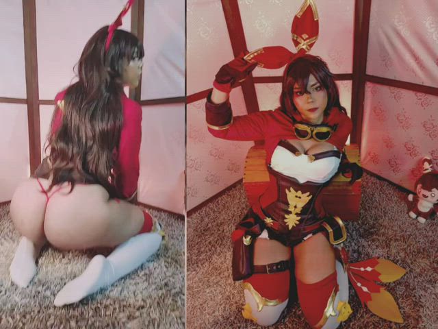 big ass cosplay hentai gif