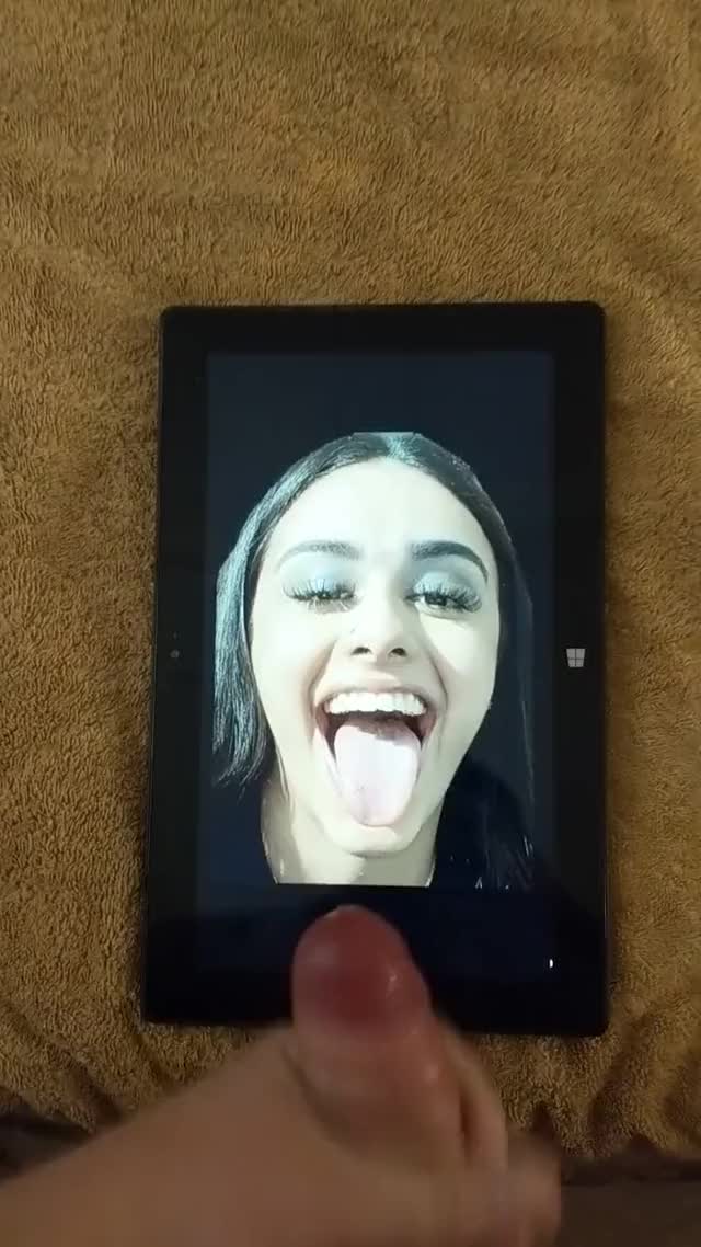 Covered her tongue