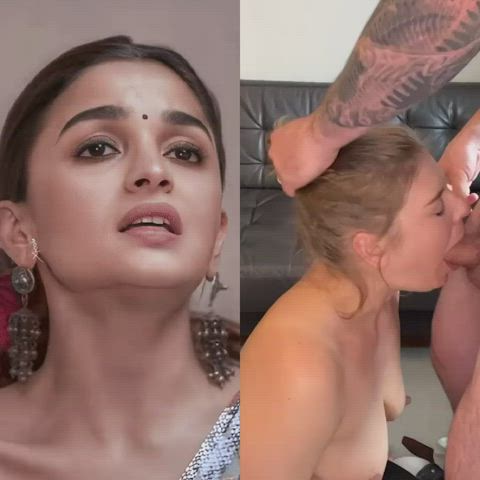 Alia Bhatt cum in mouth