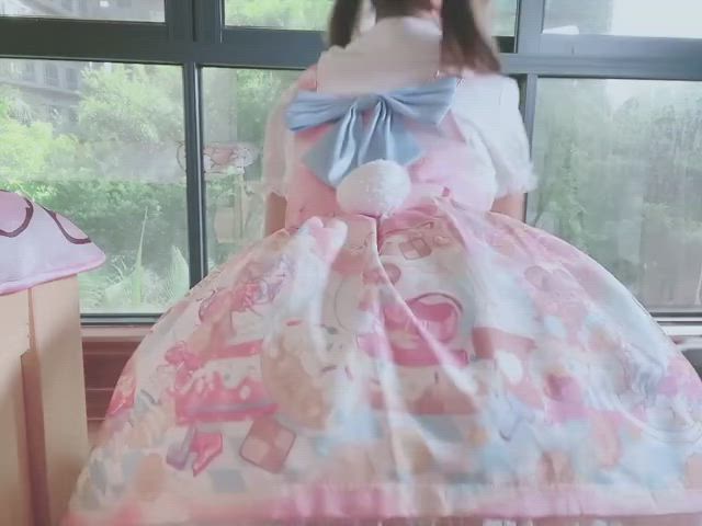 amateur asian dress homemade pussy tease teasing gif