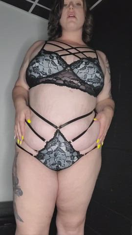 bbw chubby lingerie milf gif