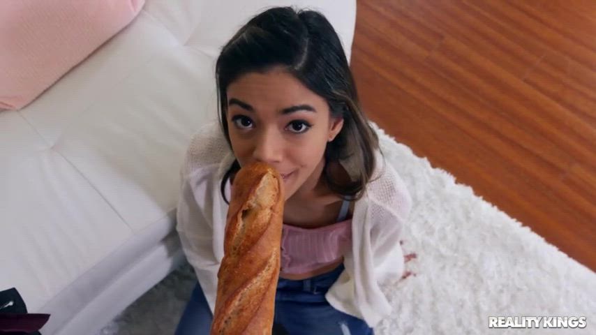 deepthroating french bread and cock - harmony wonder