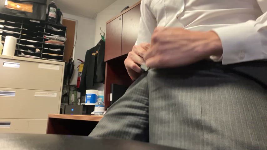 Jerking off in the back office GIF by haonnoswad