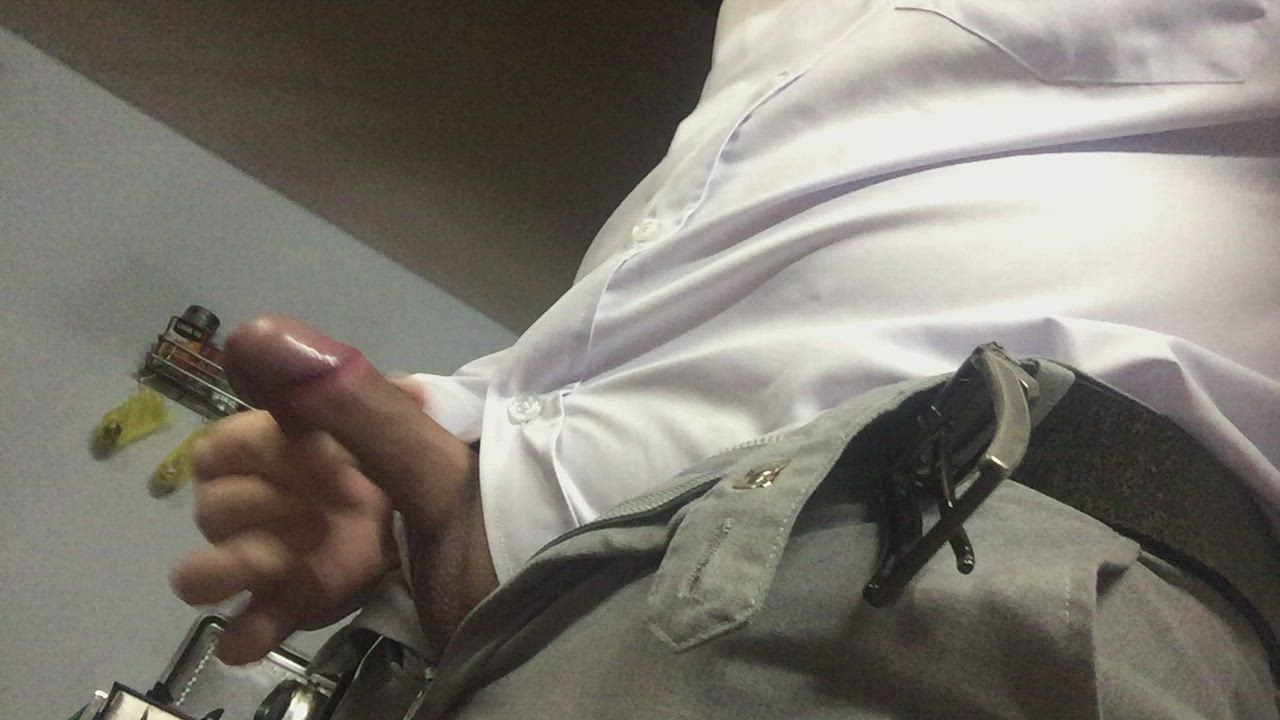 Cock Male Masturbation Uniform gif