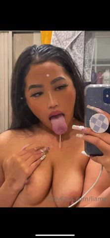 Asian tongue beauty