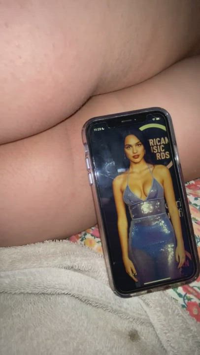 Using my fleshlight to cum on my GF’s fat ass