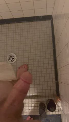 Bathroom Cock Piss Pissing Shower gif