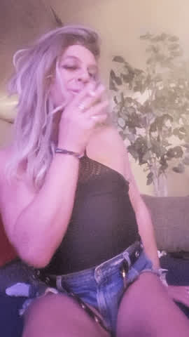 Babe Smoking Trans Woman gif
