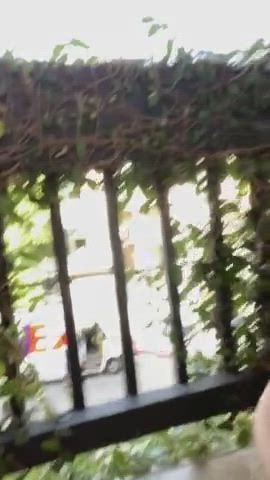 Masturbating on my Balcony with a FedEx Driver down Below! Super Exciting!