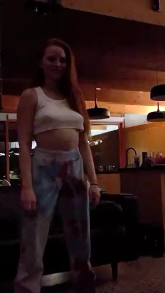 Madelaine Petsch TikTok Braless Crop Top