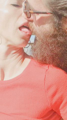 amateur couple french kissing kiss kissing sensual gif