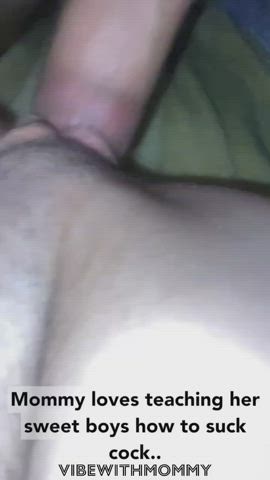 All my sweet boys learn how to lick my pussy juice off his cock.. [mf] milf