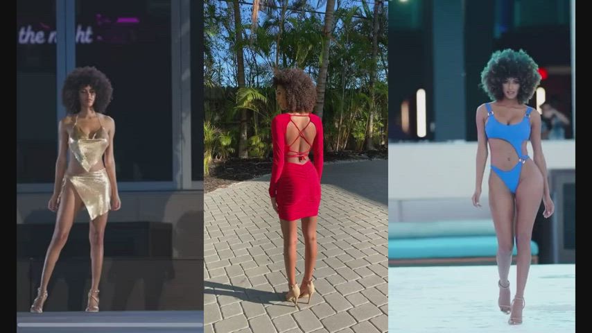 bikini ebony jiggling gif