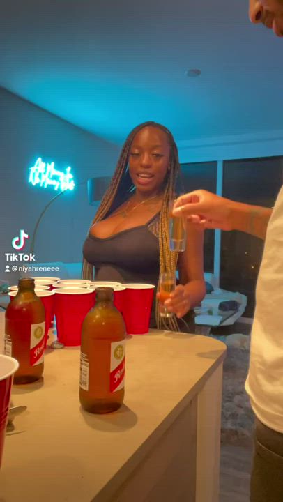 Aaliyah Hadid Ebony Ebony Couple Party gif