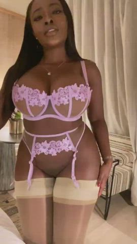 Ebony Lingerie Thick gif