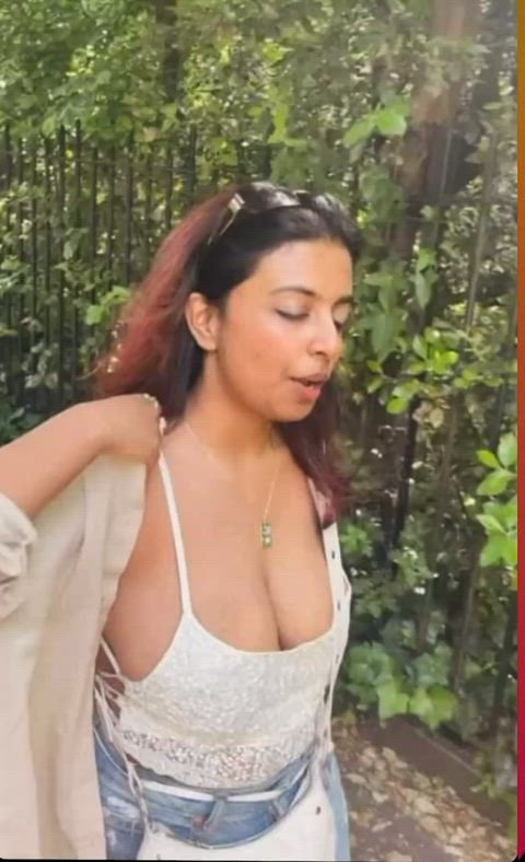 cleavage desi indian public tits top gif