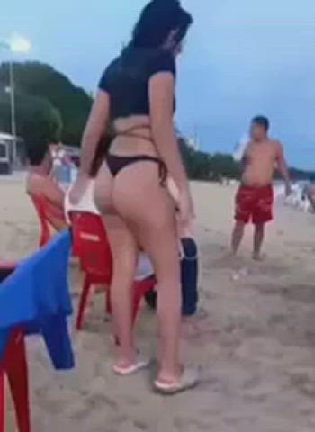 ass beach funny porn glasses outdoor pawg public tattoo thong wifey gif