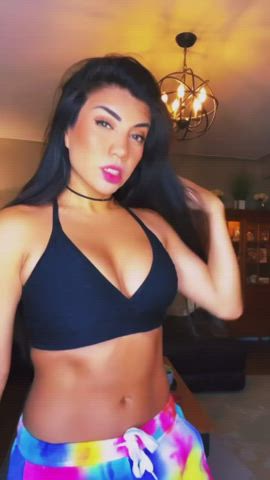 big tits latina milf public tiktok gif