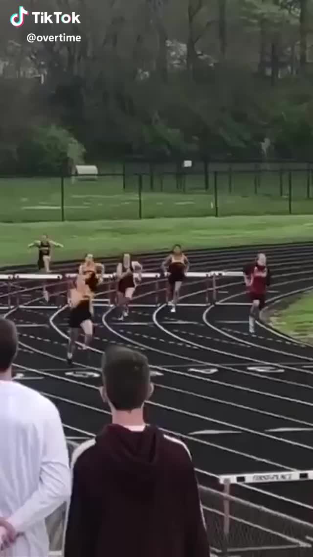 She fell but stayed DETERMINED ? #sports #hurdles #track