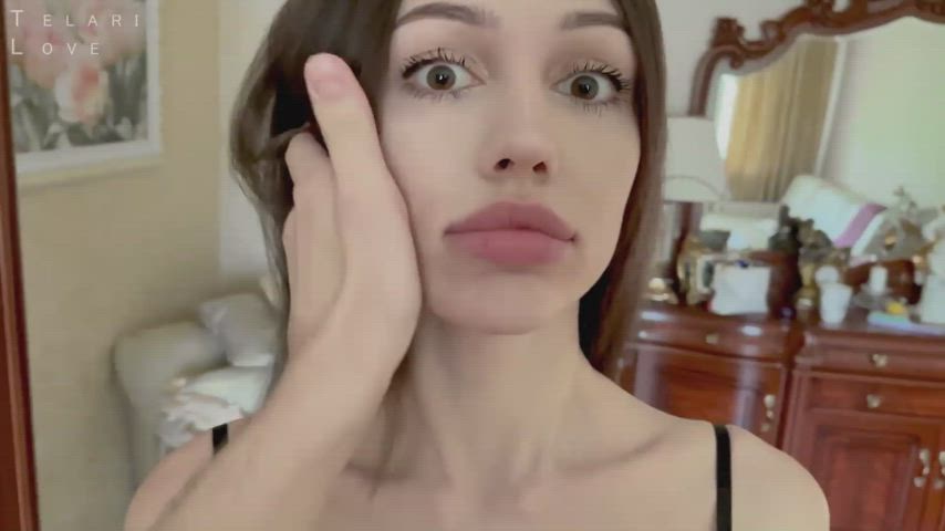 big tits blowjob brunette busty cute missionary pretty submissive teen gif