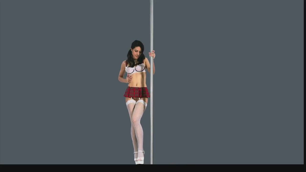 Carolina Abril Pole Dance Skirt Striptease gif