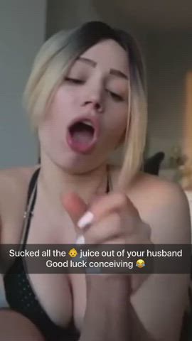 You were trying to conceive but his slut ex-GF had other plans for his cum