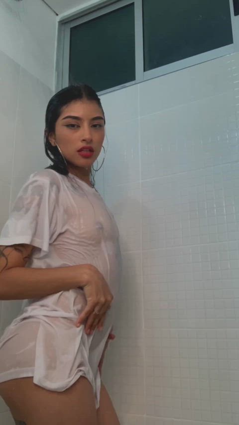 If you have never taken a shower with a latina with tattoos, this is your chance