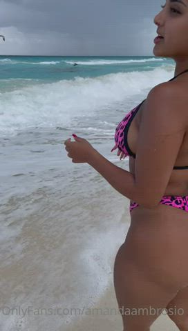 Beach Big Ass Big Tits gif