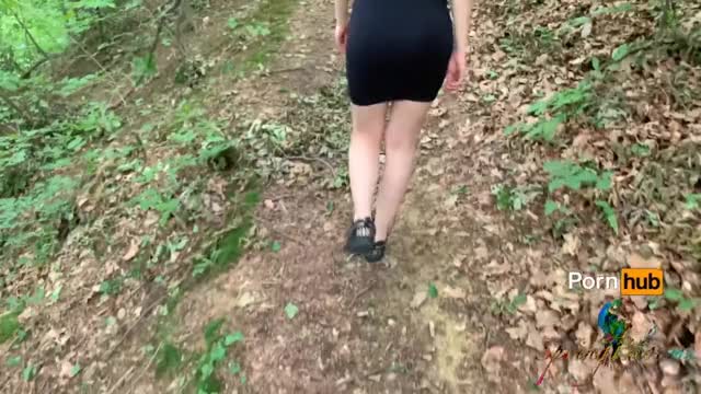 SpringBlooms - Playing with boobs in the Forest