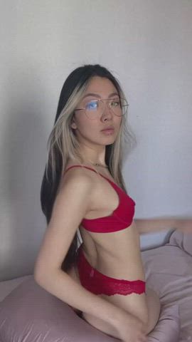 Asian Lingerie Petite Teen r/AsiansGoneWild gif