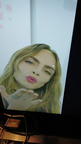 Cara Delevingne Cumshot Tribute Porn GIF by jerksforhale (found on cumtributes)