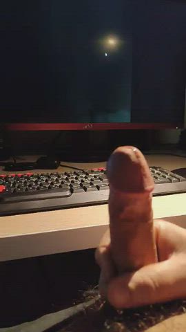 cock cum cumshot cut cock handjob male masturbation masturbating thick cock tribute