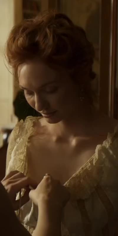 Keira Knightley getting the pleasure of undressing Eleanor Tomlinson.