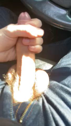 big dick handjob jerk off public solo gif