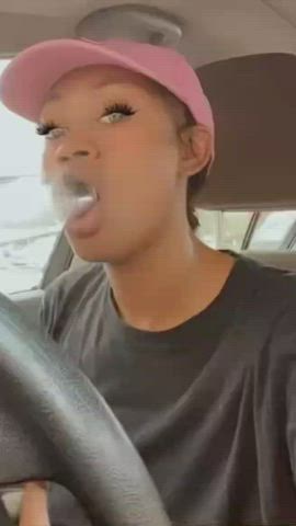 Ebony Lips Long Tongue Tease Tongue Fetish gif