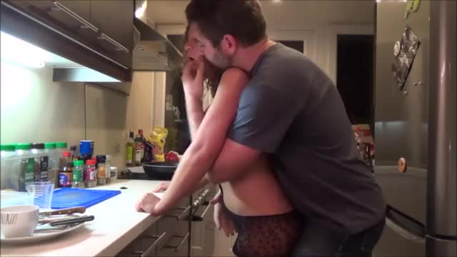 Amateur Anal Cam Hidden Cam Kitchen Voyeur gif