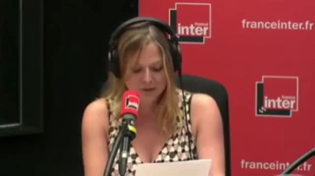 French radio host Constance stripping