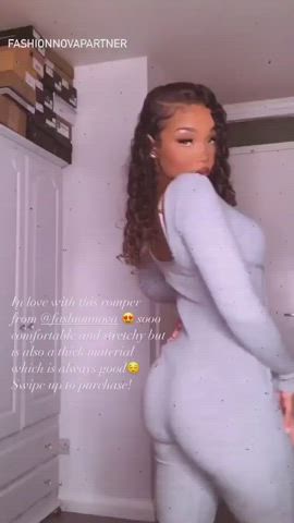 British Ebony Petite Teasing gif