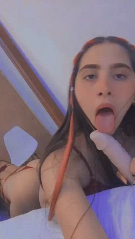 Ass Blowjob Dildo Latina Long Tongue Model Webcam Wet Pussy gif