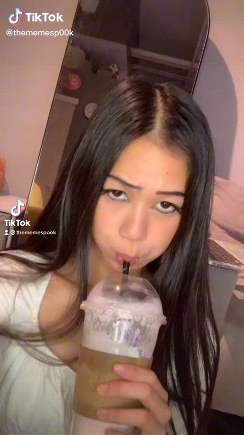 cum in mouth tiktok tongue tik-tok gif