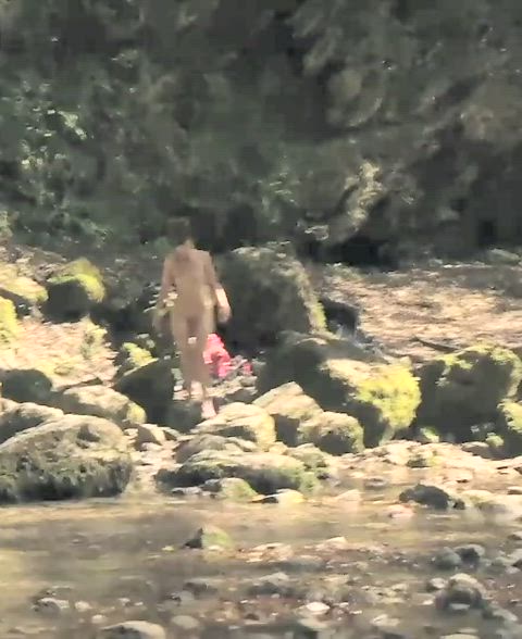 brunette cute natural tits nude nudes nudist nudity onlyfans outdoor solo gif