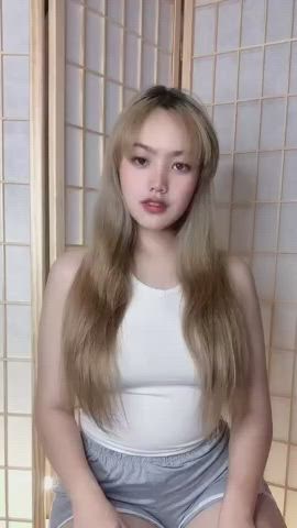 asian babe bunny cosplay cute korean model tits gif