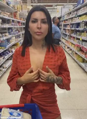 Tits in the supermarket